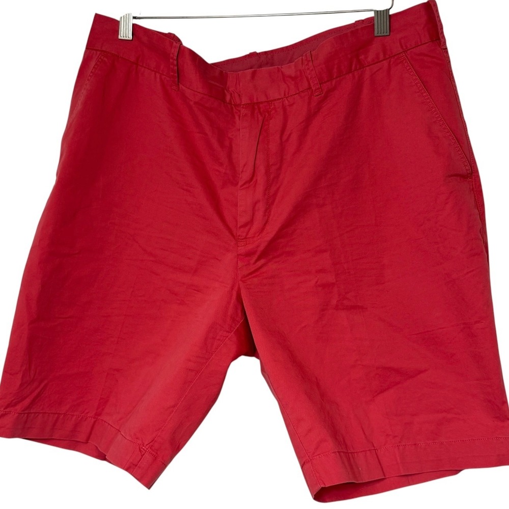 Polo Golf Ralph Lauren Mens Coral Pima Cotton Chino Shorts Size 36 Flat Front